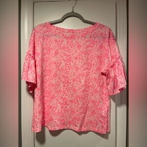 Lilly Pulitzer Pink Patterned Blouse